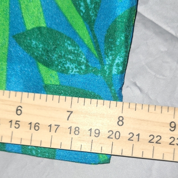 2 Piece Matching Set Capri Tank Top Tropical Palm Print Royal Blue Green Resort - Picture 11 of 16